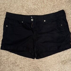 Mossimo Supply Co Black Jean Shorts with Distressed Hem